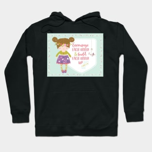 Encourage Each Other Kids Scripture Art Hoodie